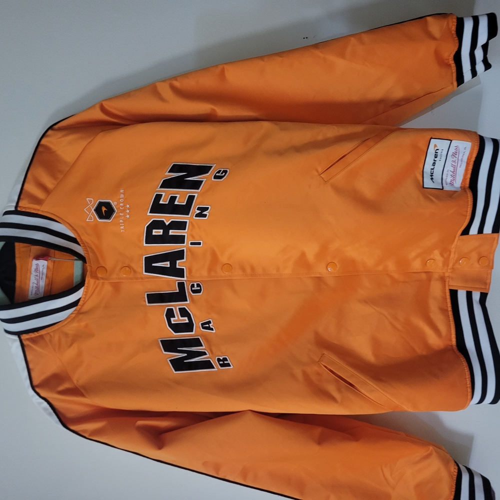 Mitchell & Ness Orange McLaren Racing Jacket